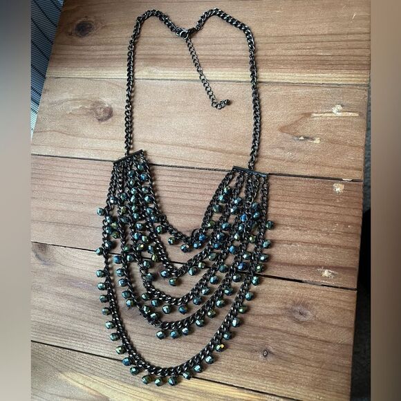 Premier Designs Hematite Statement Necklace - Picture 3 of 4